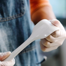 日本Cakeland一體式硅膠白色刮刀