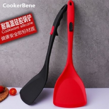 CookerBene不粘鍋專用硅膠鏟長柄炒菜鏟子