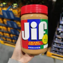 美國(guó)進(jìn)口Jif/積富顆粒型花生醬抹醬
